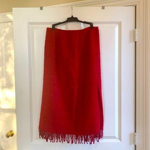 European High End Designer Beymen Club Red Midi Skirt, Never worn